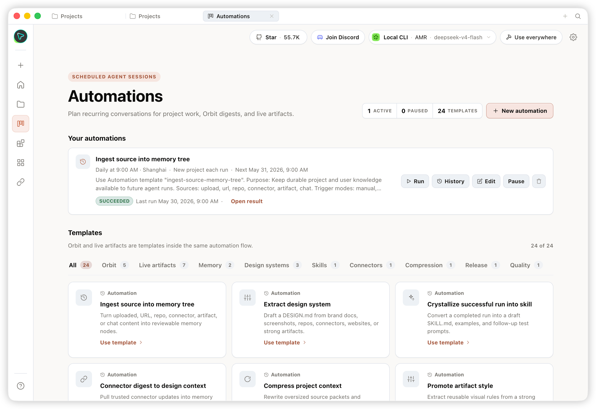 Automation page